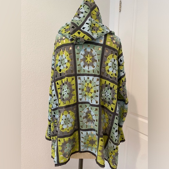 Johnny Was Fauna Crochet Cardigan In Multi - Picture 3 of 5